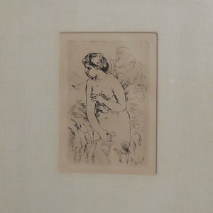Pierre - Auguste Renoir (1841 - 1919) Original Etching &quot; Beigneuse Debout&quot;