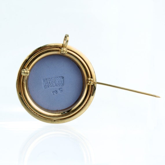 Belle Broche Vintage Wedgwood Bleu Et Blanc, Plaquée Or, Avec Cupidon Et Anges – Modèle Cp08, Parfaite Pour Un Look élégant