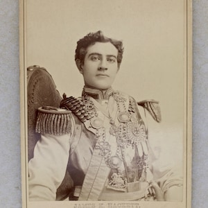 Foto de gabinete antiguo del comediante estadounidense James K Hackett - Actor