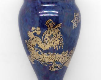 Antique Wedgwood Makeig-Jones Fairyland Lustre Celestial Dragon Cabinet Vase