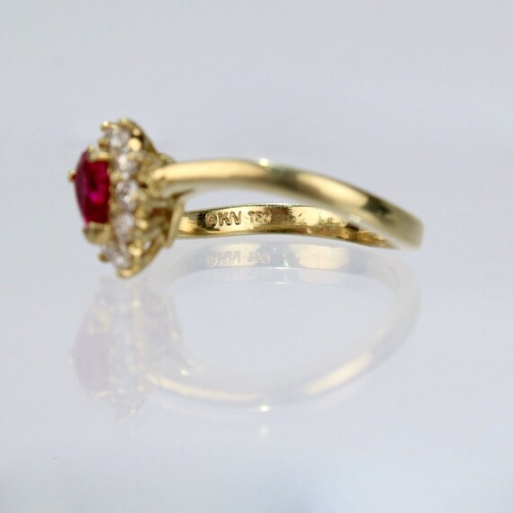 Kurt Wayne 18 Karat Gold, Ruby, and Diamond Cockt… - image 7