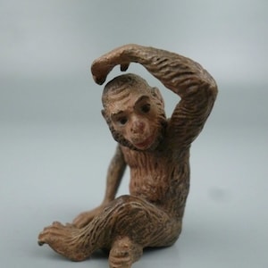 Cold Painted Austrian Bronze Seated Monkey 1 - Affe Wiener Vienna Figurine