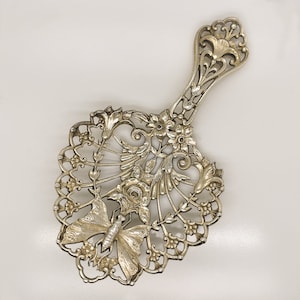 Antique Reticulated Gorham Sterling Silver Cast Bon Bon Spoon