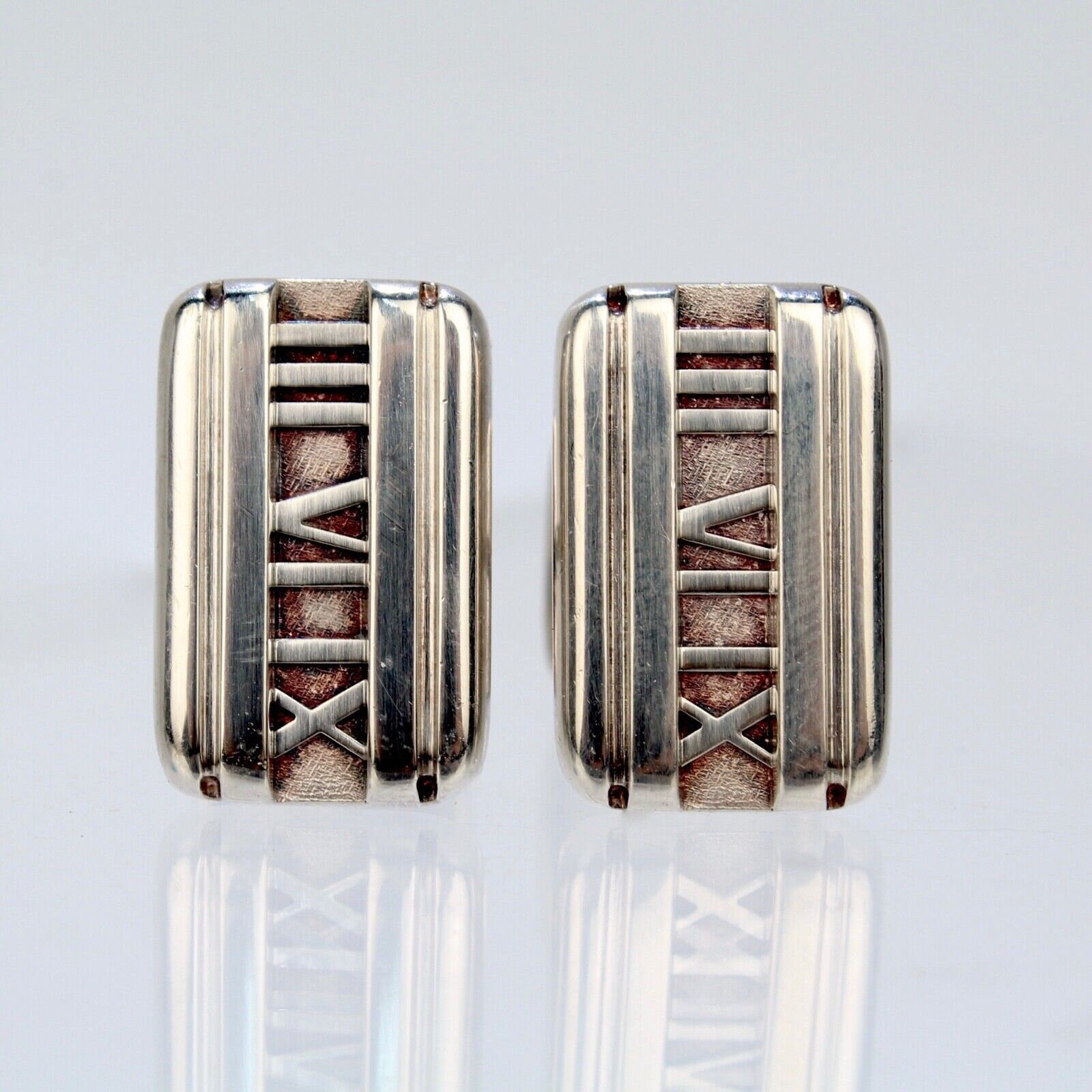 Tiffany & Co. Atlas Roman Numeral Sterling Silver Cufflinks - VR