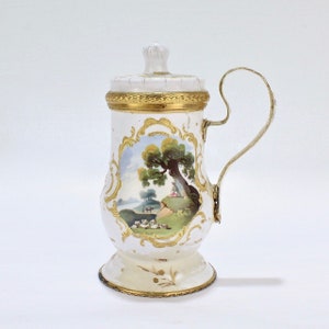 Rare 18th Century Bilston Battersea Enamel Mustard Or Condiment Pot