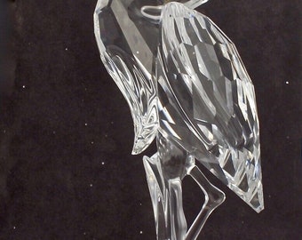Signed Retired Swarovski Silver Heron Figurine - Etsy