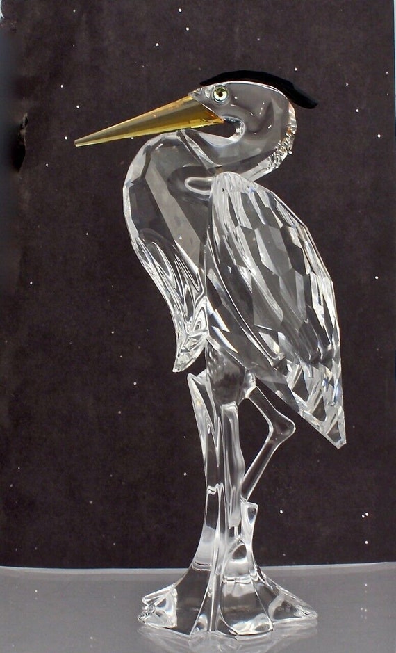 Signed Retired Swarovski Silver Heron Figurine - Etsy Hong Kong