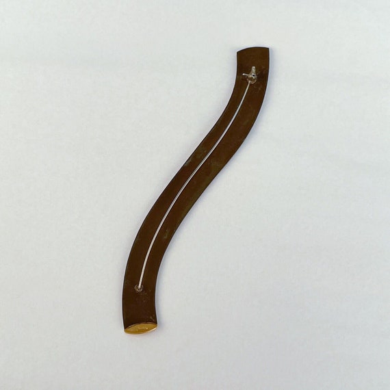 Curved Shakudo Brooch by the Japanese Modernist H… - image 5