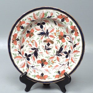 Antique Early 19th Century Derby Porcelain Imari Pattern Porcelain Plate