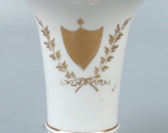 Rare Antique Tucker & Hemphill Porcelain Vase with Gold Decoration