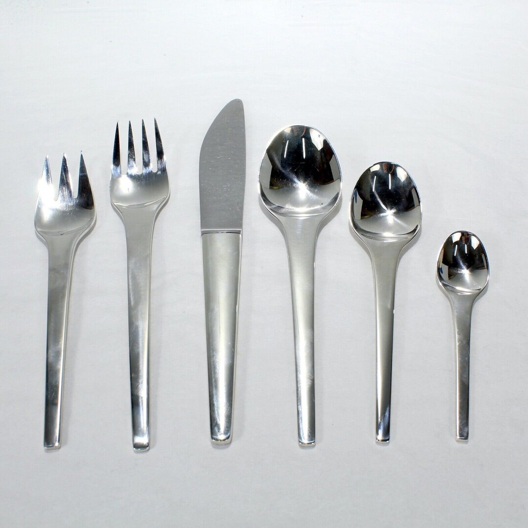 75 Pc Jensen Sterling Silver Caravel Flatware Dinner Service for