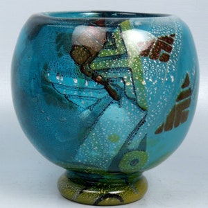 Large Muller Freres Luneville Art Deco Intercalaire Art Glass Vase - GL
