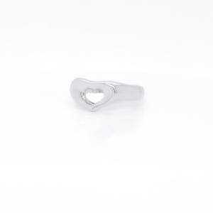 Tiffany & Co. Open Heart Sterling Silver Ring by Elsa Peretti