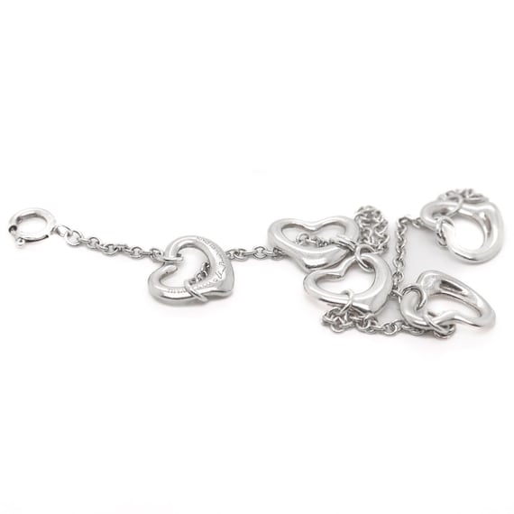 Tiffany & Co. Elsa Peretti Sterling Silver Five Open Hearts
