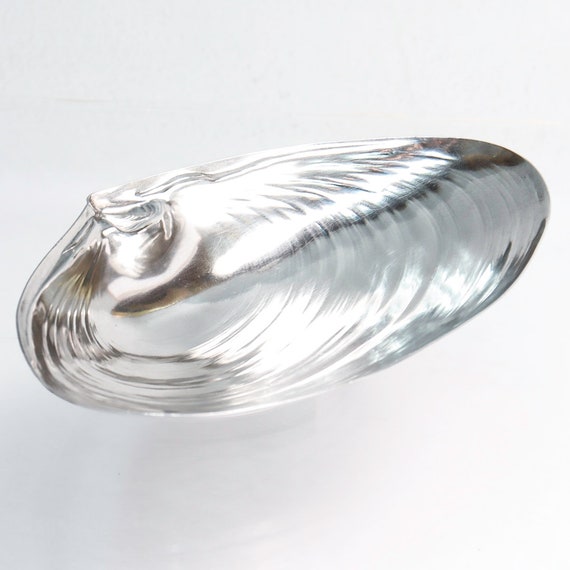 WALLACE SILVERSMITHS シューホーン　シルバープレート　銀仕上 Wallace Figural Sterling Silver Clam Shaped Bowl No. 393 - Etsy