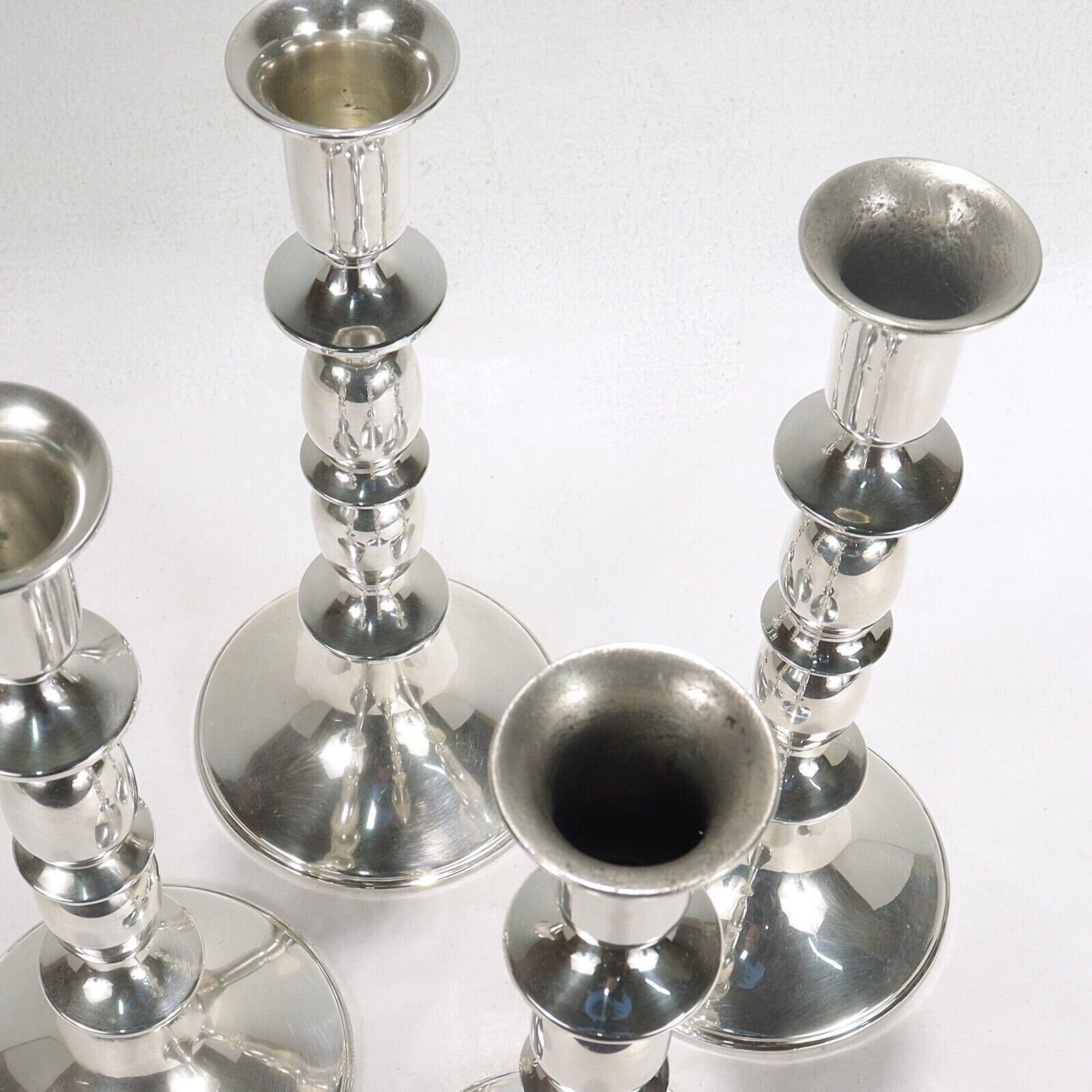 Set Di 4 Portacandele Calindra Con Morsetto | In Ferro E Vetro Trasparente/argento | Per Tavoli E Decorazioni Esterne | Elegante Stile Vintage