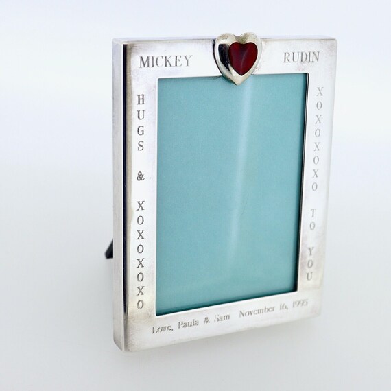 Tiffany and Co Sterling Silver Hugs & Kisses Photo/picture Frame