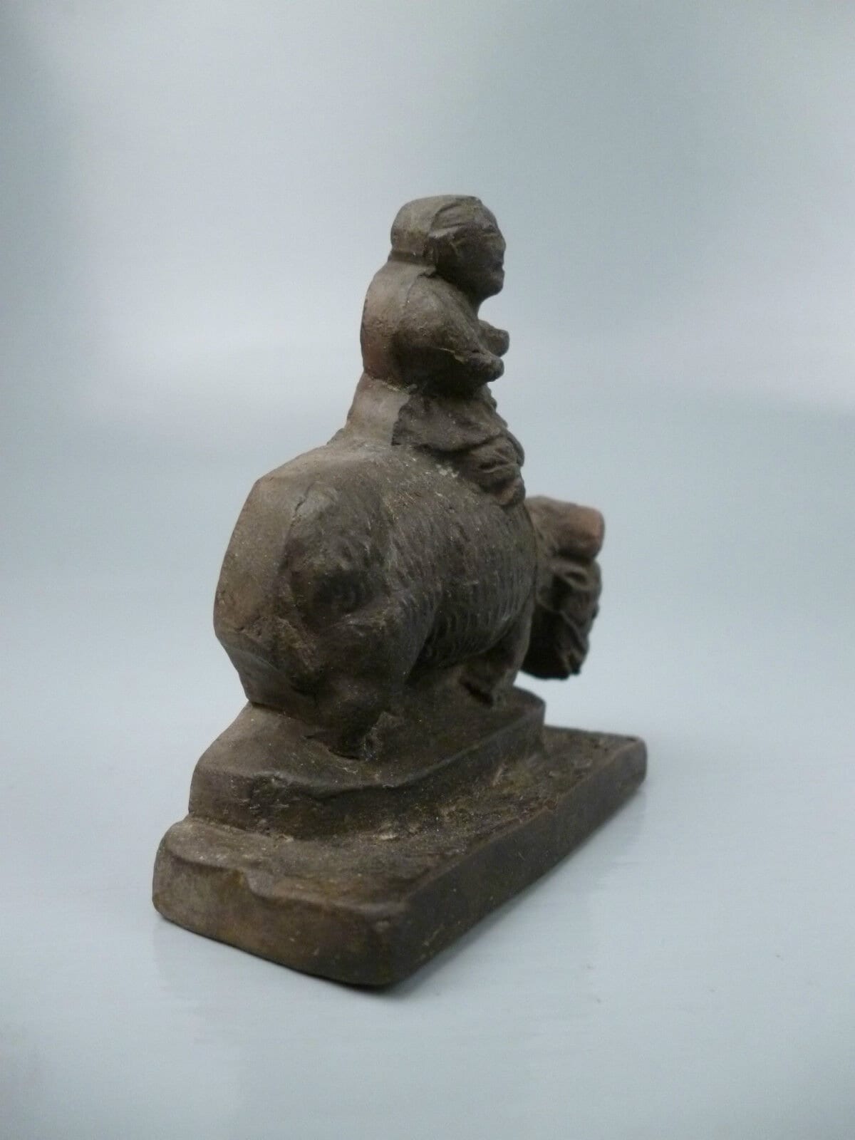 Antique Chinese Terracotta Pottery Statuette Of Herd Boy And Ox From antique-chinese-terracotta-pottery-statuette-of-herd-boy-and-ox-from