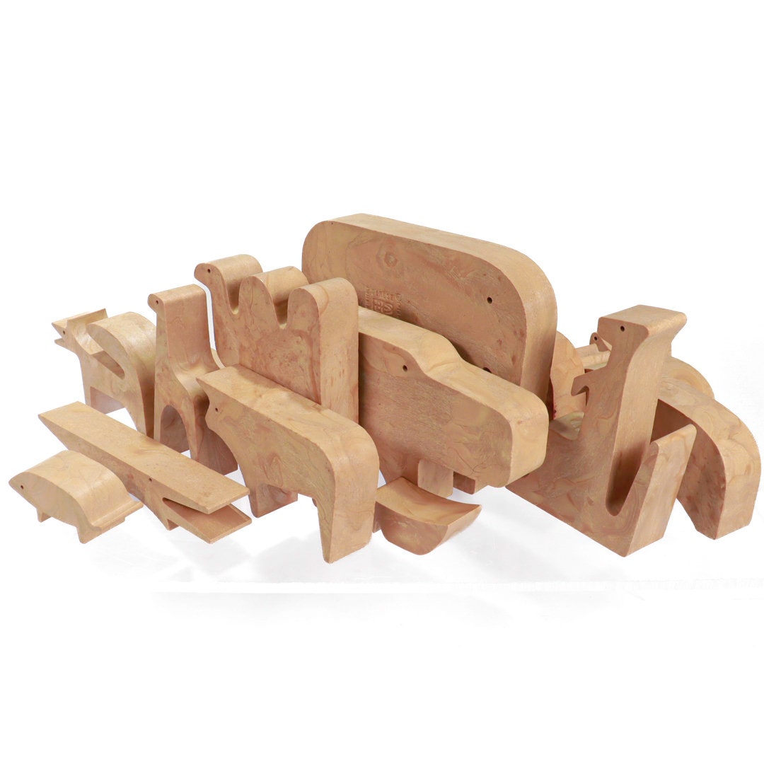 Complete Boxed 16 Animali Puzzle Set by Enzo Mari for Danesse