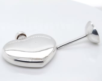 Tiffany & Co. Sterling Silver Heart Shaped Perfume Flask and