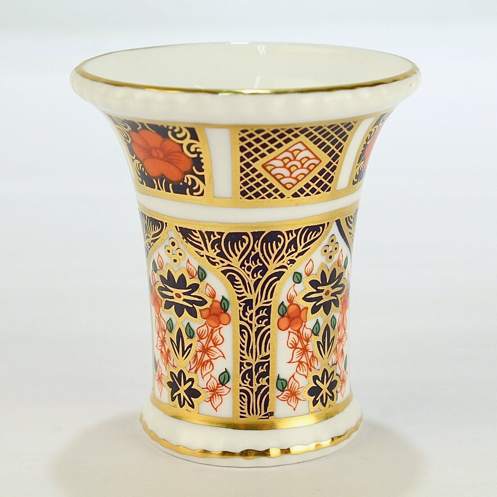 Miniature Royal Crown Derby Imari Porcelain Flower Vase