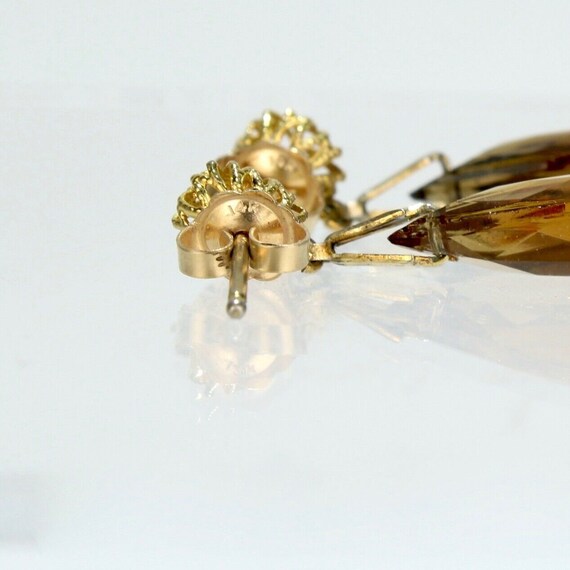 Vintage 14 Karat Gold & Glass Bead Earrings - image 6