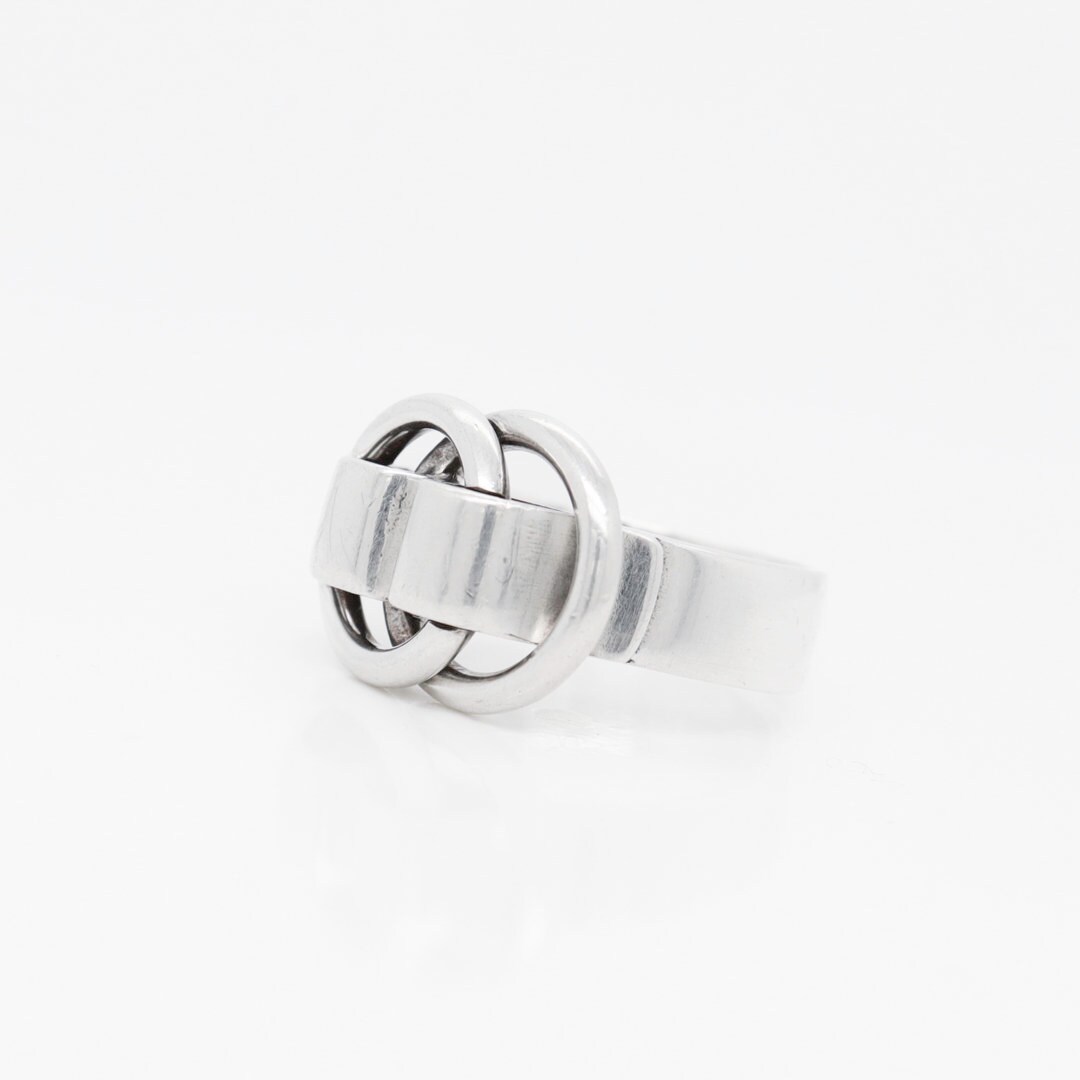 Silver Ring Bague Hermes Anneau Chaine D'ancre Multichaines