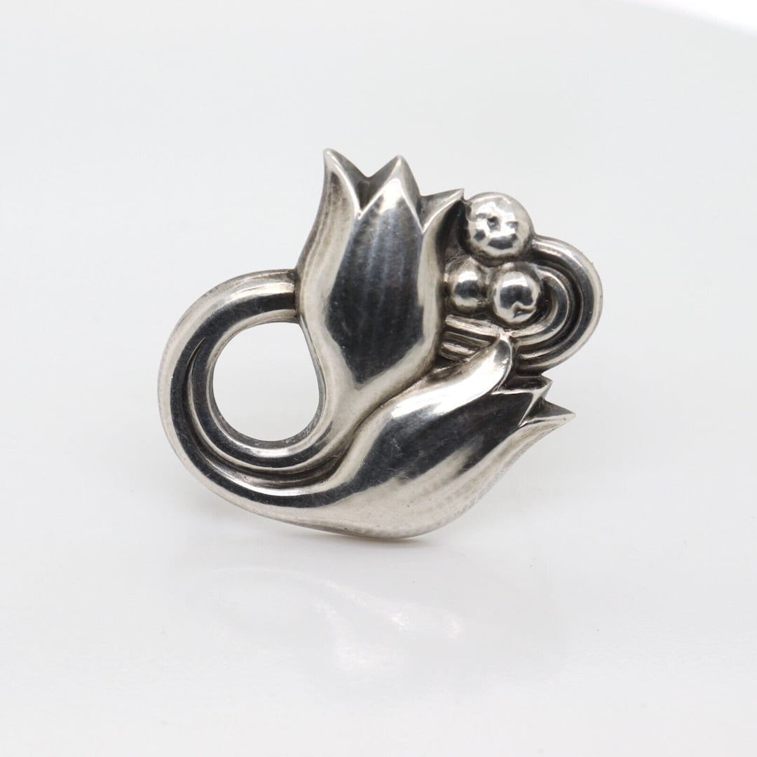 Georg Jensen Sterling Silver Tulip Brooch No. 100A - Etsy