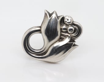 Georg Jensen Sterling Silver Tulip Brooch No. 100A - Etsy