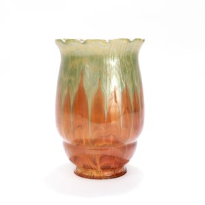 Antik Loetz Art Glass Flamarion Lampskärm Genre PN II-8239