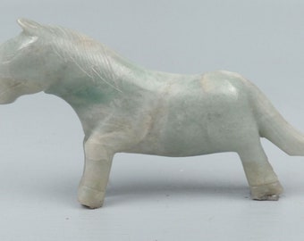 Old Chinese Hardstone Carving of a Horse - Possibly Jade or Jadeite