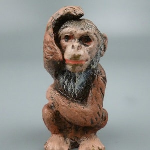 Cold Painted Austrian Bronze Seated Monkey 3 - Affe Wiener Vienna Figurine
