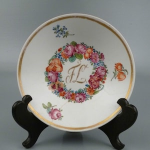 Antique 18th Century Rauenstein German Porcelain Saucer - Thuringen Porzellan
