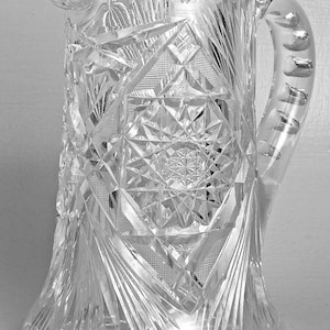 Fine Old Or Antique ABP American Brilliant Period Cut Glass Pitcher - GL