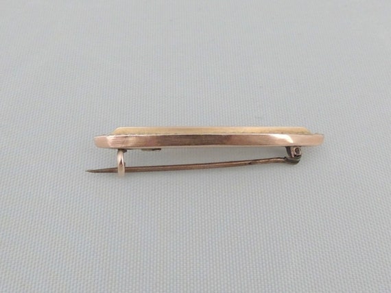 Antique Victorian 9k Yellow Gold Seed Pearl Pin B… - image 10