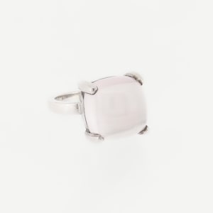 Stor Paloma Picasso Tiffany-ring i sterlingsilver med rosenkvarts och sockerstackar