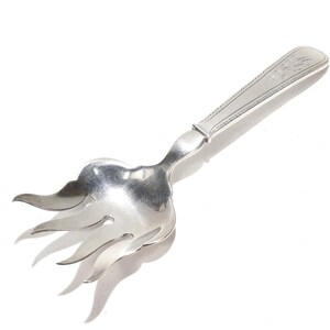 Antique Dominick & Haff Sterling Silver Serving Fork for Theodore B. Starr