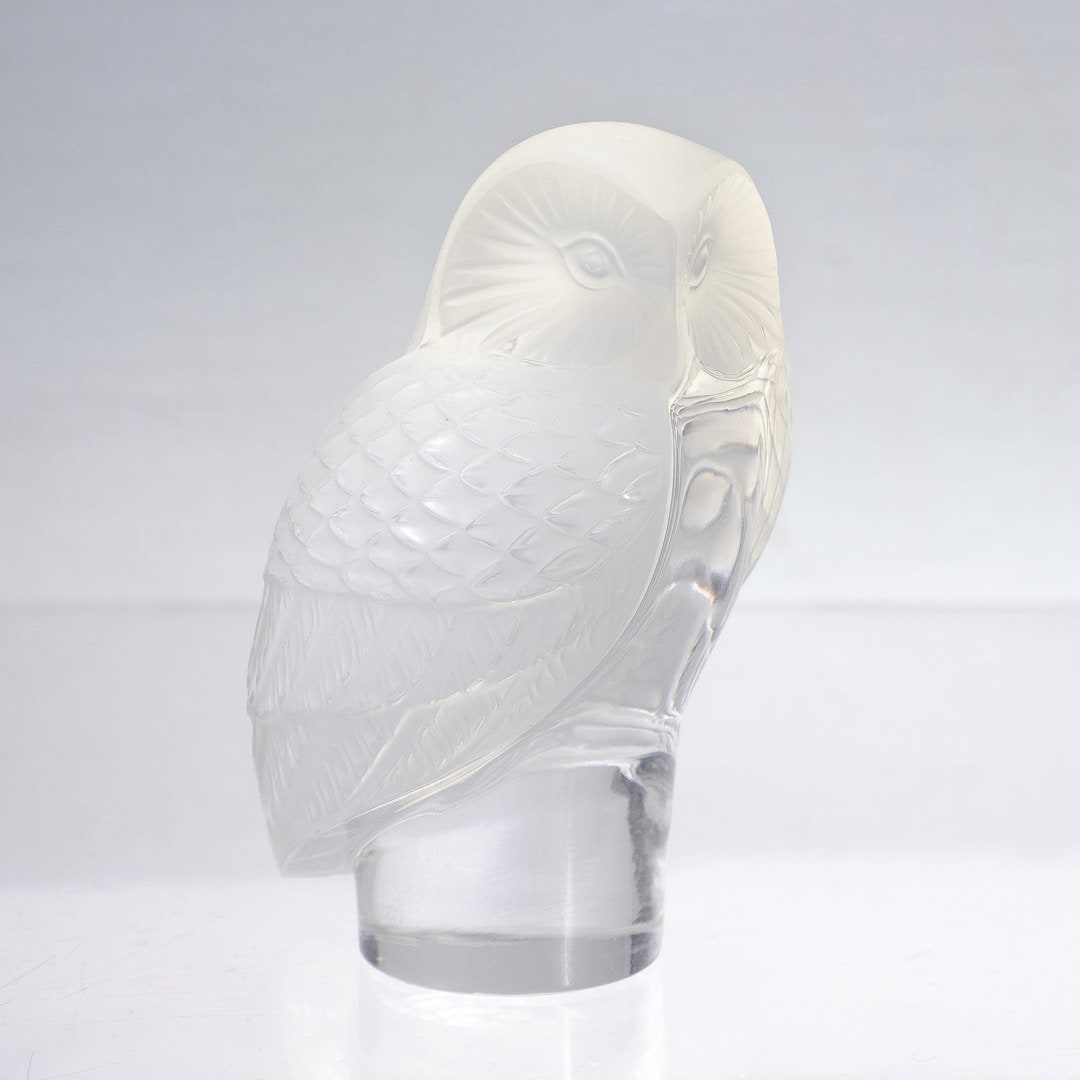 LALIQUEラリック フロストガラス フクロウ 置物（LALIQUE