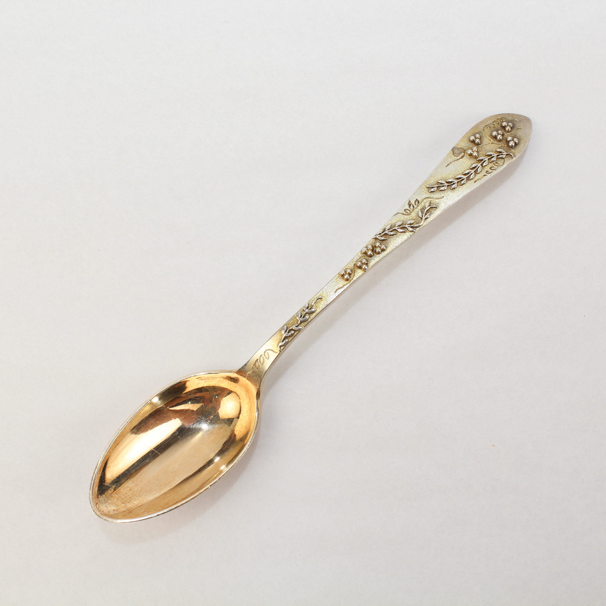 Tiffany & Co Gilt Sterling Silver Coffee Spoon With Applied