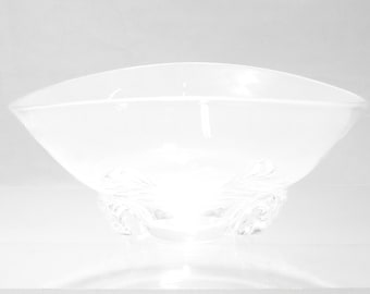 Steuben Glass Basket Shaped Bowl #8079 Donald Pollard Circa 1957