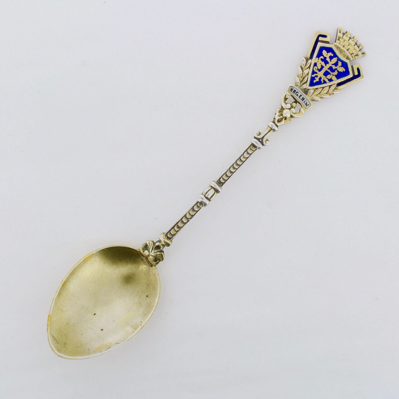 アンティーク 金箔エナメル & 800 シルバー ハーゲン ドイツ お土産