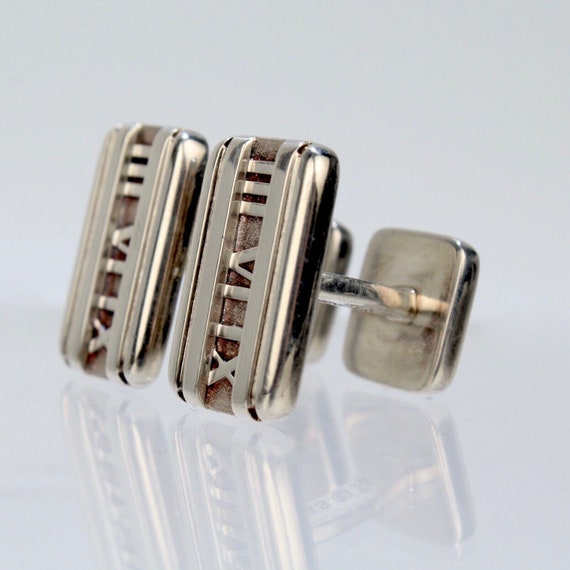 Tiffany & Co. Atlas Roman Numeral Sterling Silver Cufflinks - VR