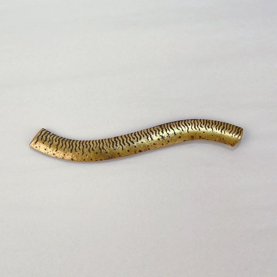 Curved Shakudo Brooch by the Japanese Modernist H… - image 3