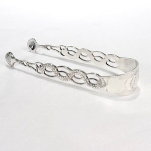 Pair of Antique 18th Century American Coin Silver Sugar Tongs