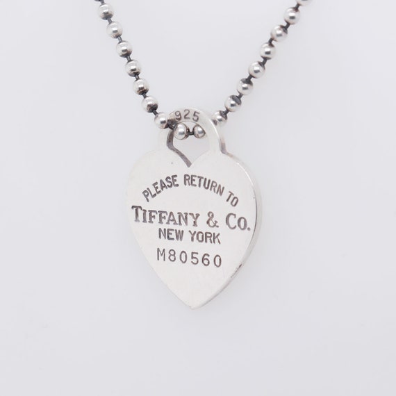 Return to Tiffany Sterling Silver Heart Tag Pendant & Dog Tag