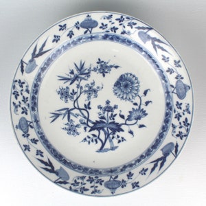 Large Antique Meissen Marcolini Period Blue Onion Pattern Porcelain Charger
