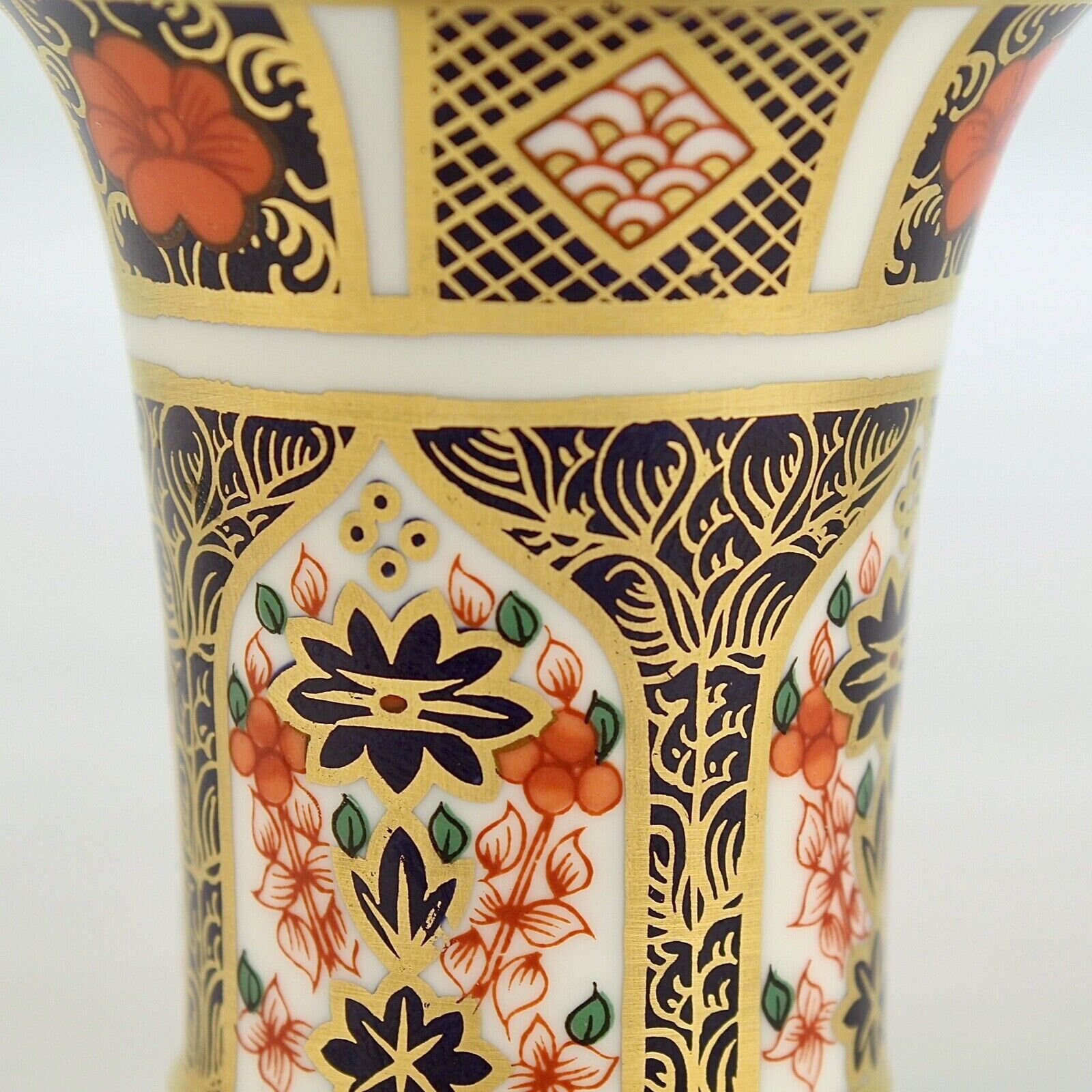 花瓶  Crown Derby Miniature Royal Crown Derby Imari Porcelain Flower Vase