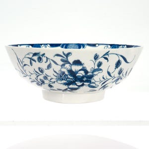 Antique Late 18th Century Caughley English Soft-Paste Porcelain Serving Bowl