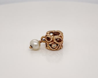 Pandora 14K Gold, Diamond, & Pearl Orion Charm Bracelet Charm