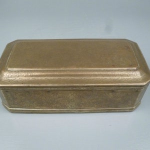 Antique 18th Century Engraved Brass Betel Nut Box - Indo Dutch Islam Indian
